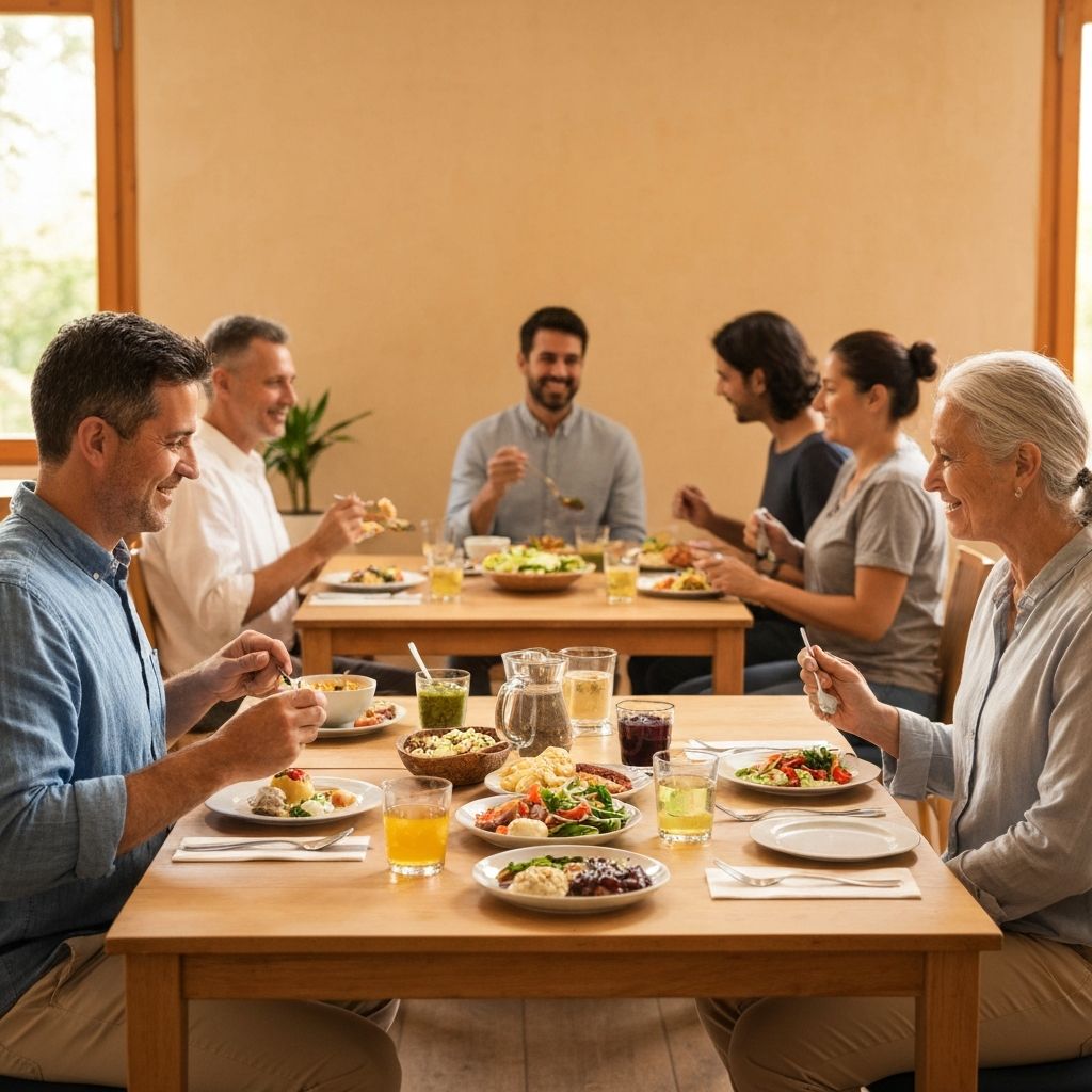 People sharing a healthy meal together